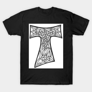 Celtic Franciscan Tau Cross T-Shirt